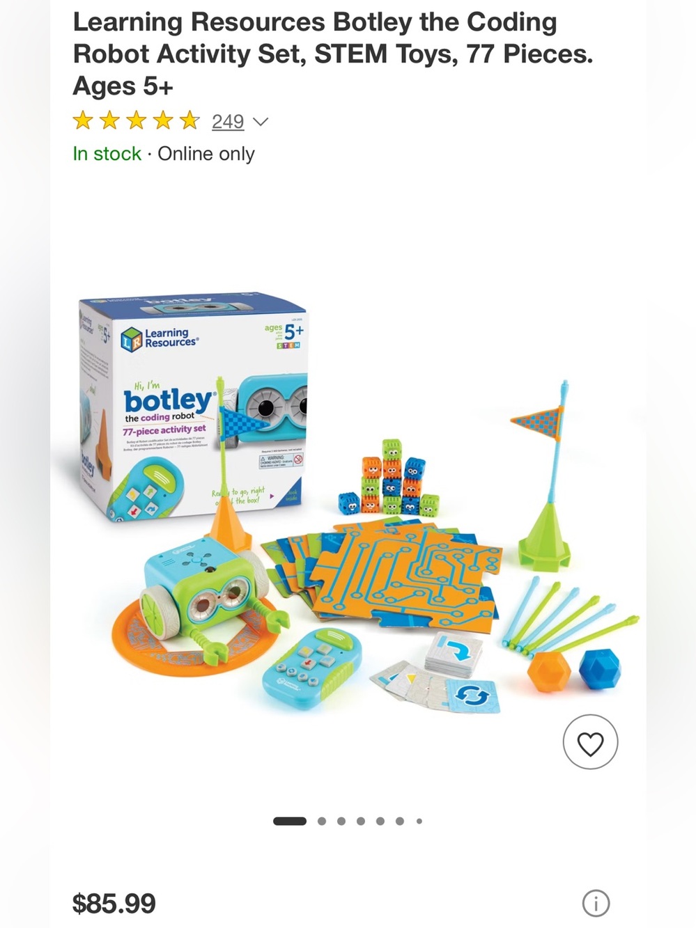 Learning Resources Botley Coding Robot Activity Set - Blue & Green